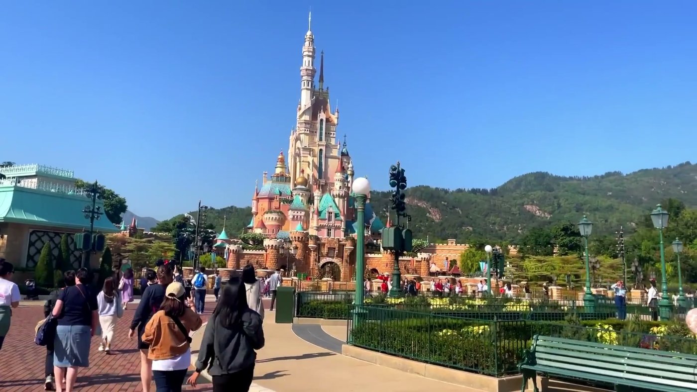 The castle at Disneyland, from the resort films